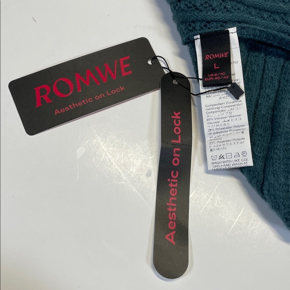 ROMWE Crochet Halter Top Evil Eye Boho Festival Womens Size L - Picture 2 of 7